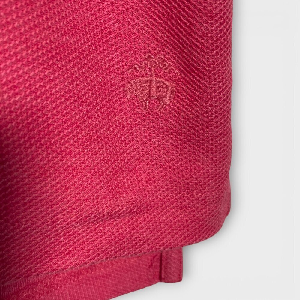 Brooks Brothers Polo Shirt LARGE Short Sleeve 100% Cotton Pink - Picture 6 of 8